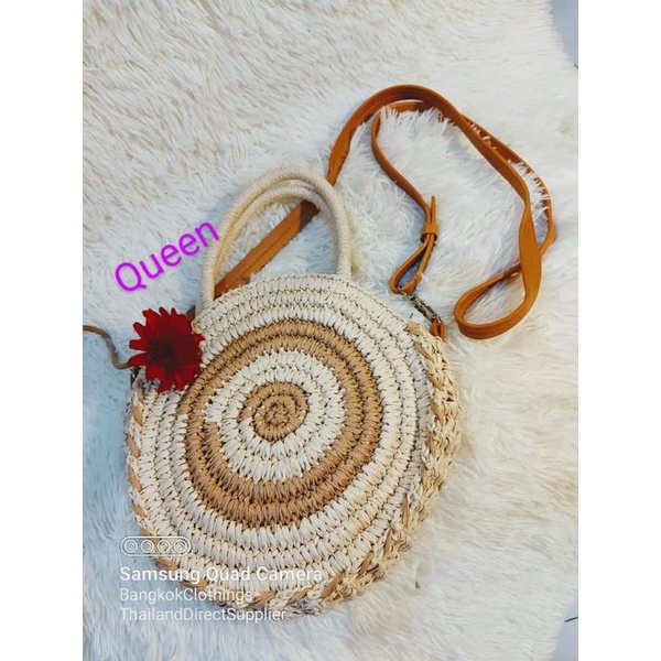 Boho discount rattan bag