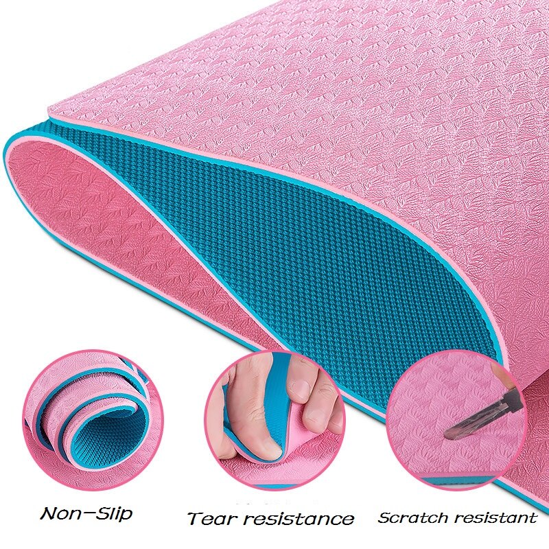 Anti Slip Simple Yoga Mat Eco Friendly For Exercise & Workout Pink Color 8mm