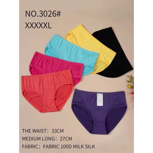 COD☑️12Pieces CL Spandex Panty Ladies Panty Women's Fashion Panties L