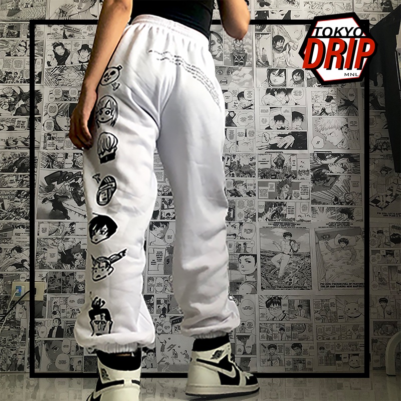 Baggy graphic sweatpants hot sale