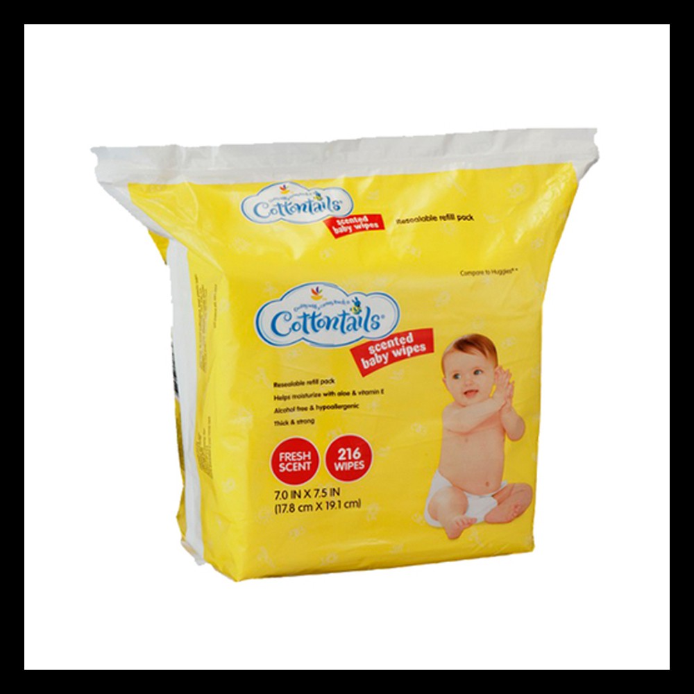 Cottontails Scented Baby Wipes 216 count | Shopee Philippines
