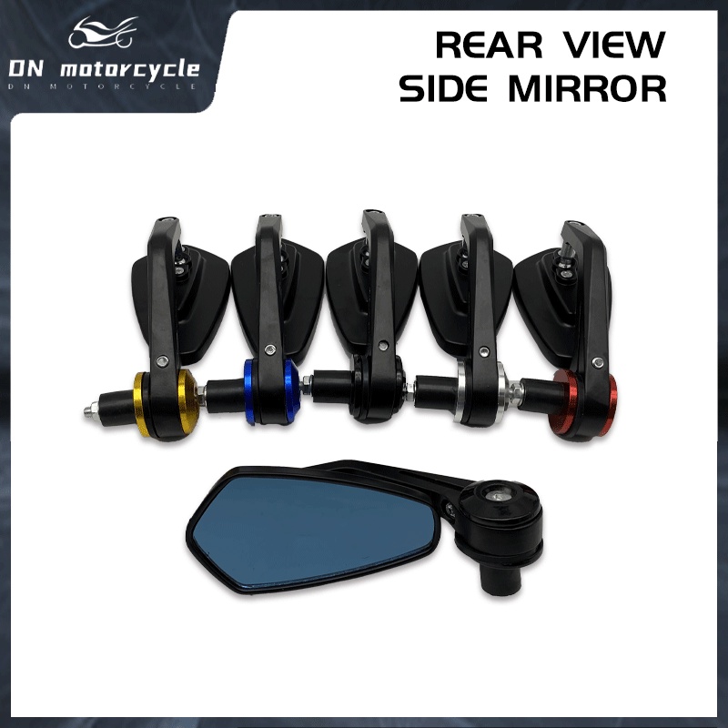 Motorcycle Aluminum Rear View Side Mirror Round Bar end Rear Mirror ...