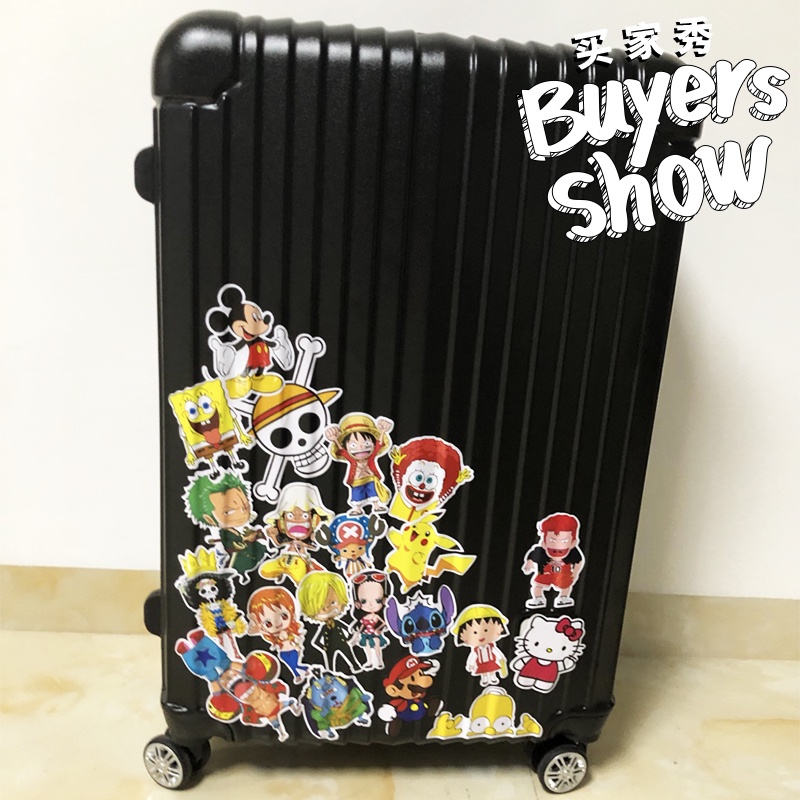 [stickers] cartoon koi DIY suitcase trolley case waterproof sticker ...