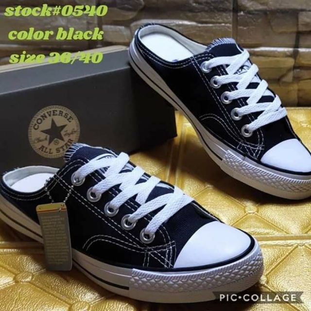 Half hot sale converse shoes