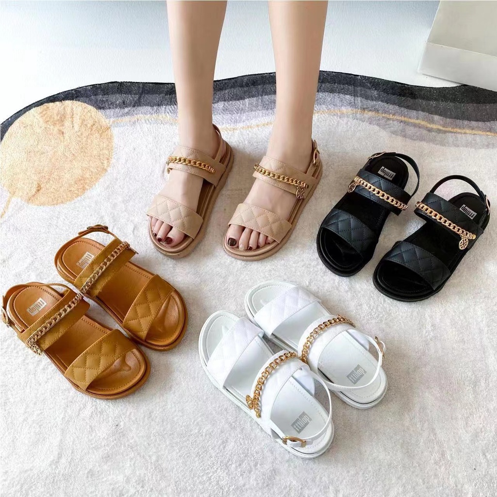 Best-selling Korean fashion thick sole open toe sandals casual simple ...