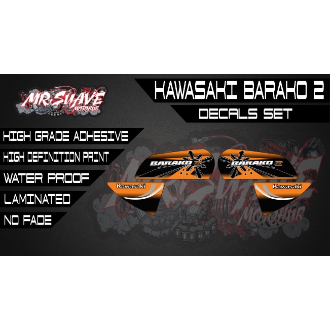Kawasaki Barako 2 Stock Decals Set | Shopee Philippines