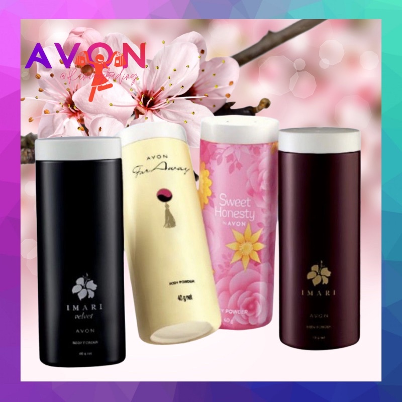 AVON BODY POWDER FAR AWAY IMARI VELVET SOFT MUSK SWEET HONESTY IMARI SEDUCTION 40g WOMEN TALC