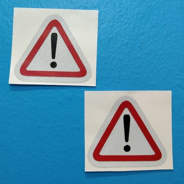 EURODECALS Warning Sign cut out sticker 2 PCS (small) | Shopee Philippines