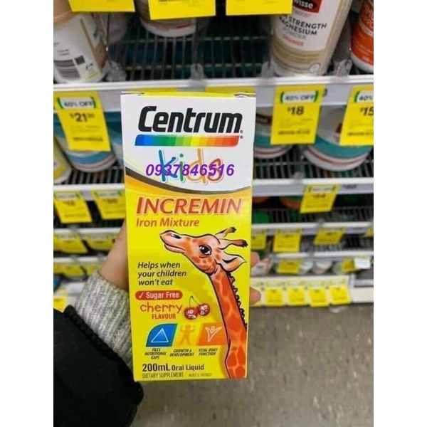 Centrum Kids Incremin Iron Mixture Syrup For Anorexia Babies Shopee