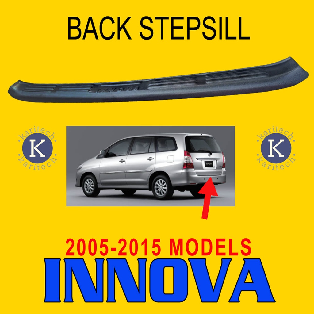 Rear Back Stepsill for Toyota Innova ( 2005 up to 2015 ) | Shopee ...