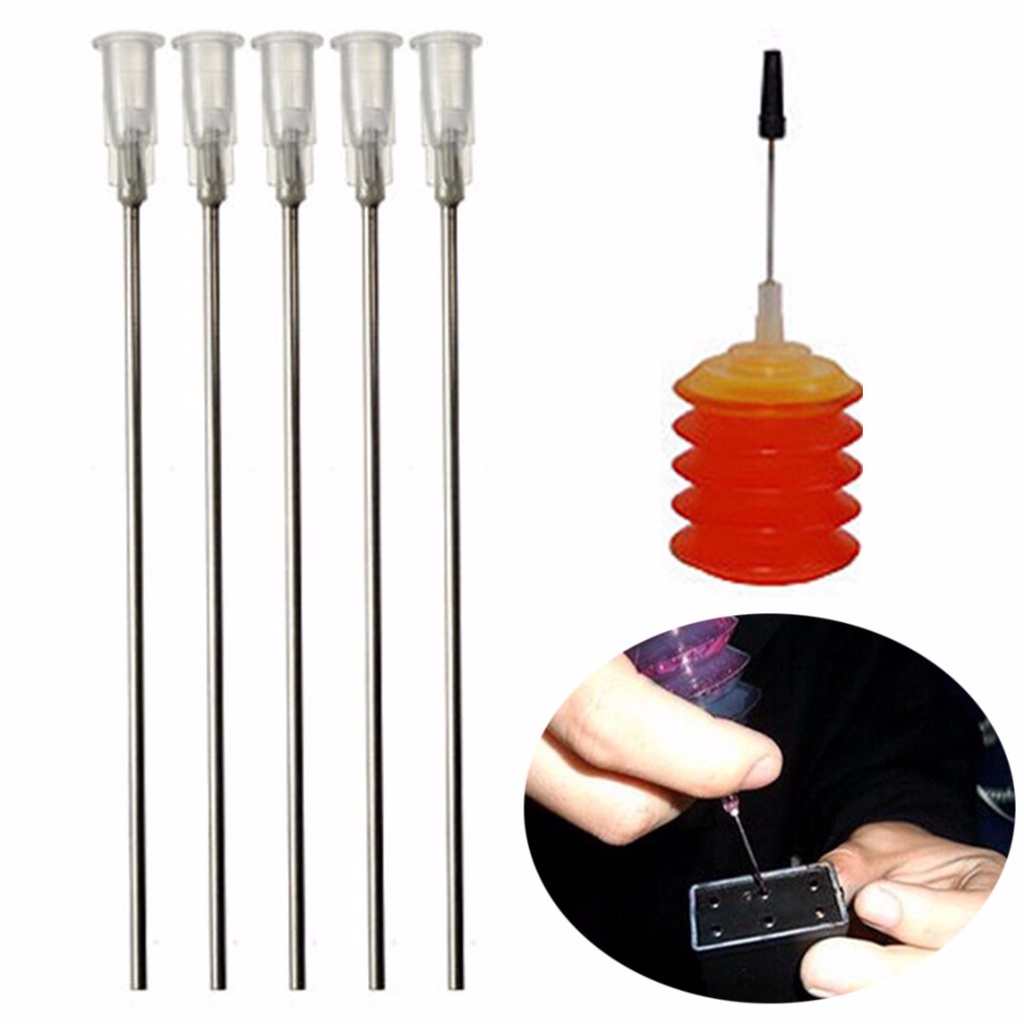 5pcs New 100mm White Blunt Dispensing Needles Syringe Needle Tips Ink ...