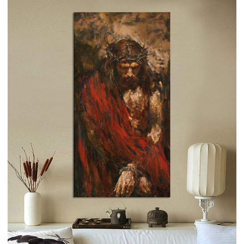 Jesus Christ canvas painting wall art picture for home decor | Shopee ...