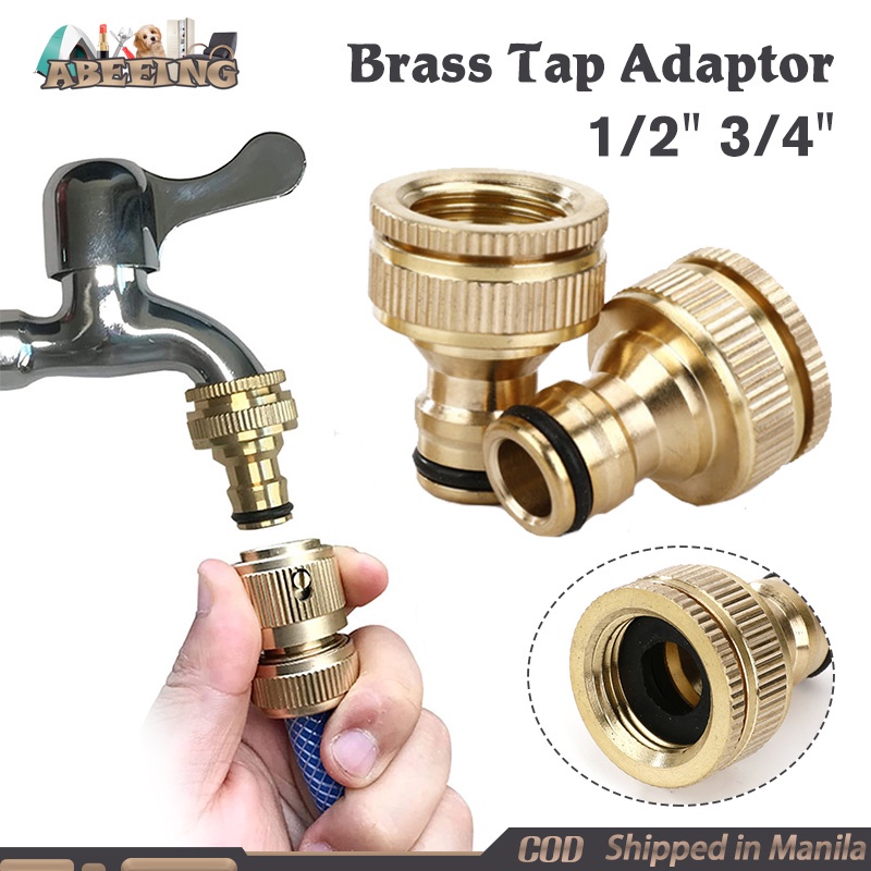 1 2 3 4 Brass Garden Faucet Hose Quick Connector 2 In 1 Quick Connect   1c50622ed79a54bee5c62fd355a0df7c