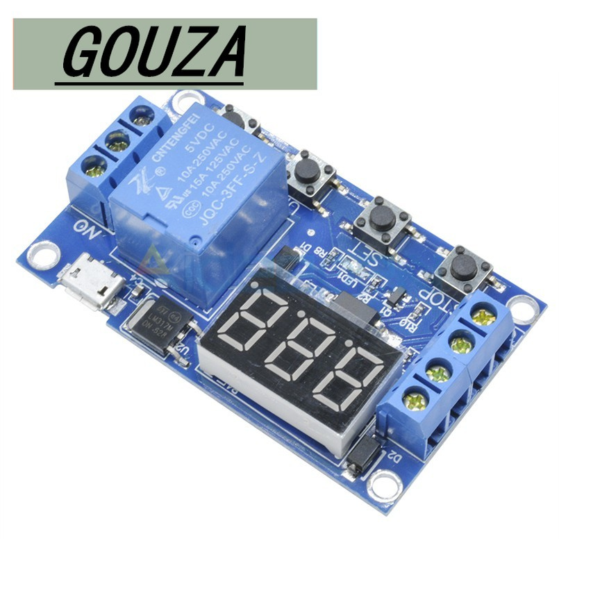 DC 5V 12V 24V LED Light Digital Time Delay Relay Trigger Cycle Timer ...