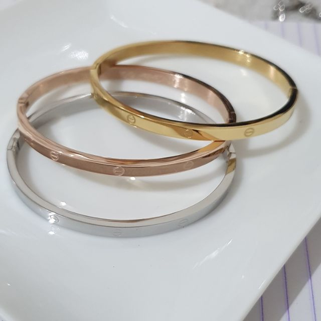 CARTIER TRICOLOR BANGLE Shopee Philippines