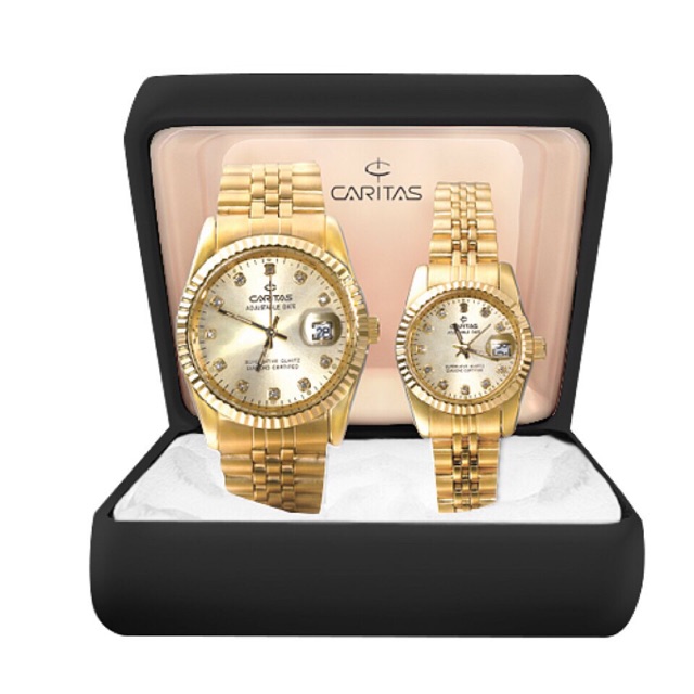 CARITAS Diamond Watch Couple 100 Original