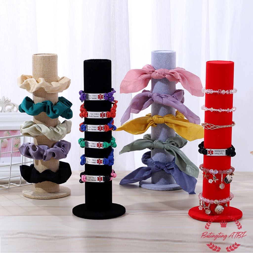 Flannel head rope rubber band display stand bead string watch hair ring ...