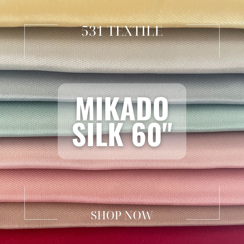 MIKADO SILK PREMIUM LUXURY DUBAI QUALITY BRIDAL FABRIC/TELA 60" FOR BRIDAL GOWN DRESS Shopee