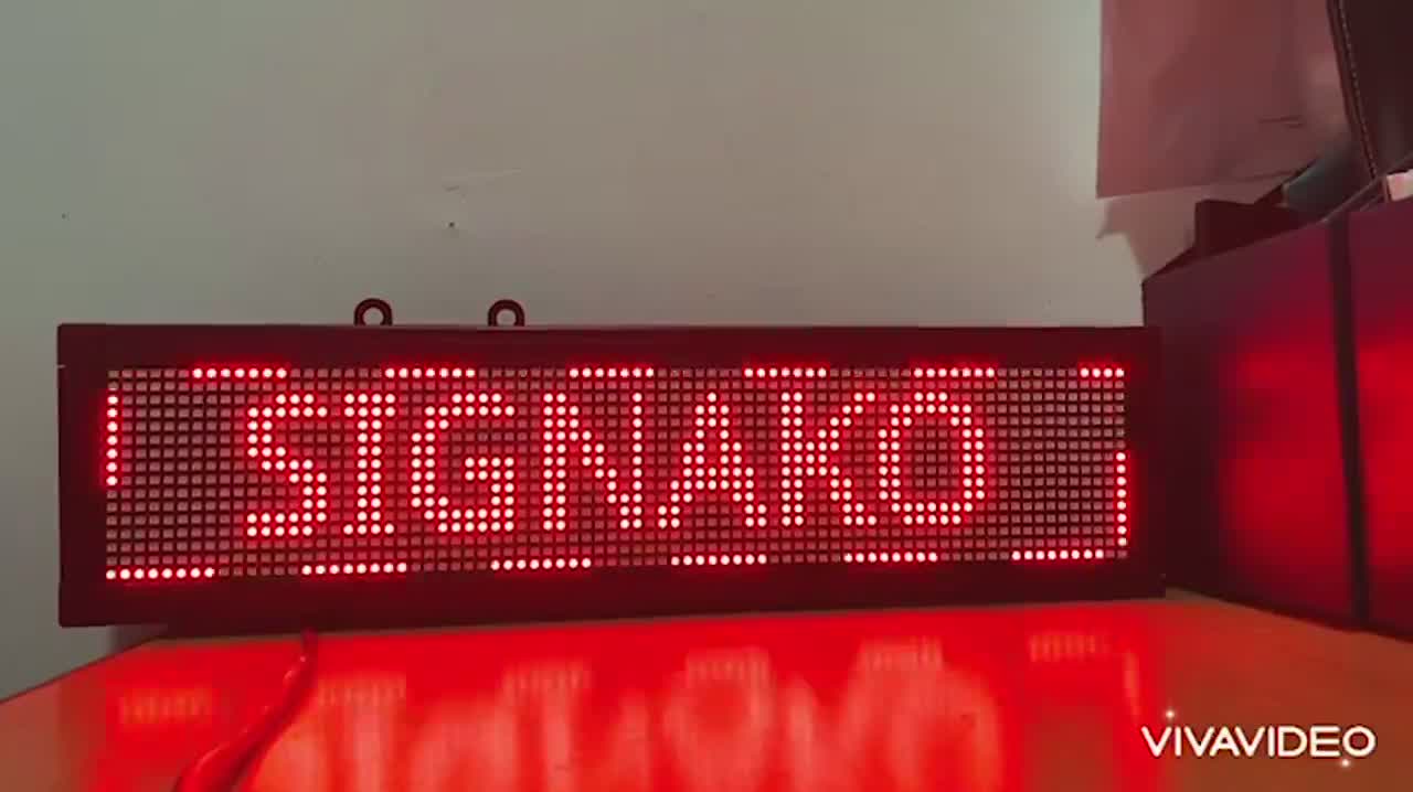 LED Digital Programmable Signage Red Color Message / Display Screen ...