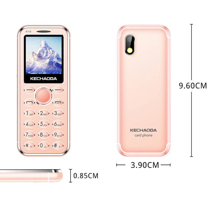 COD ORIGINAL KECHAODA K115 CARD SIZE MINI MOBILE PHONE 1.44 INCH ...