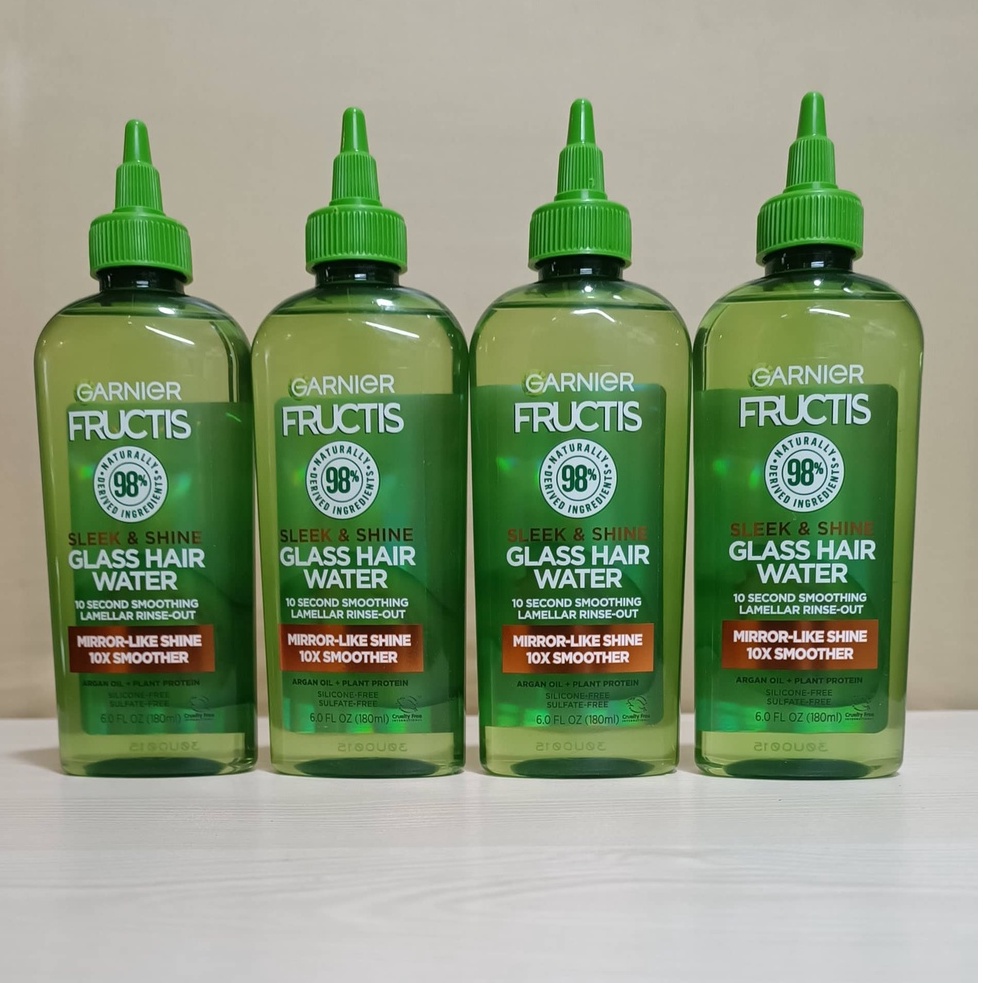 Shops Lot of 5 Garnier Fructis Sleek & Shine Glass Hair Water 6 oz Smoothing Rinse Out