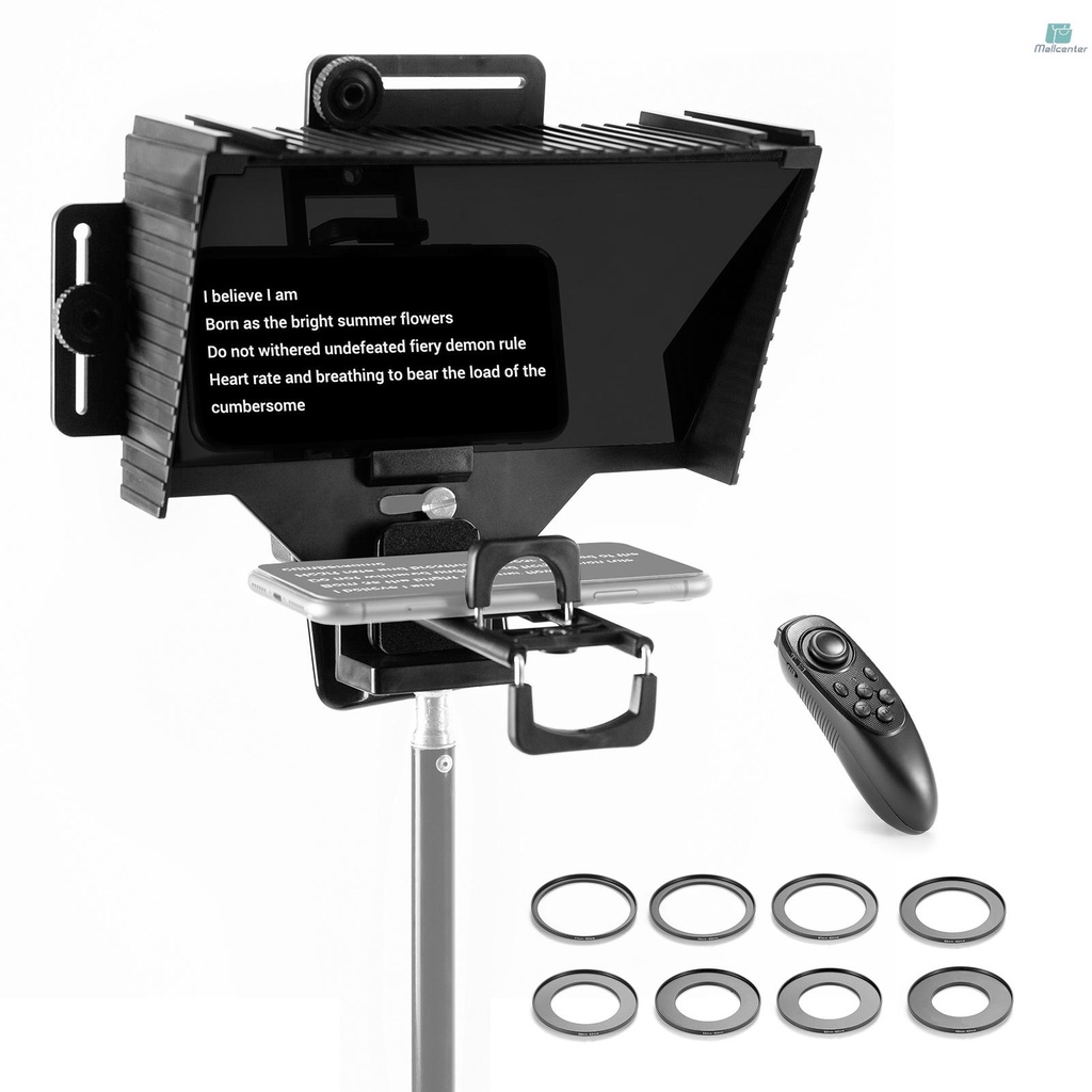 Macen Universal Teleprompter Portable Prompter with BT Remote Control ...