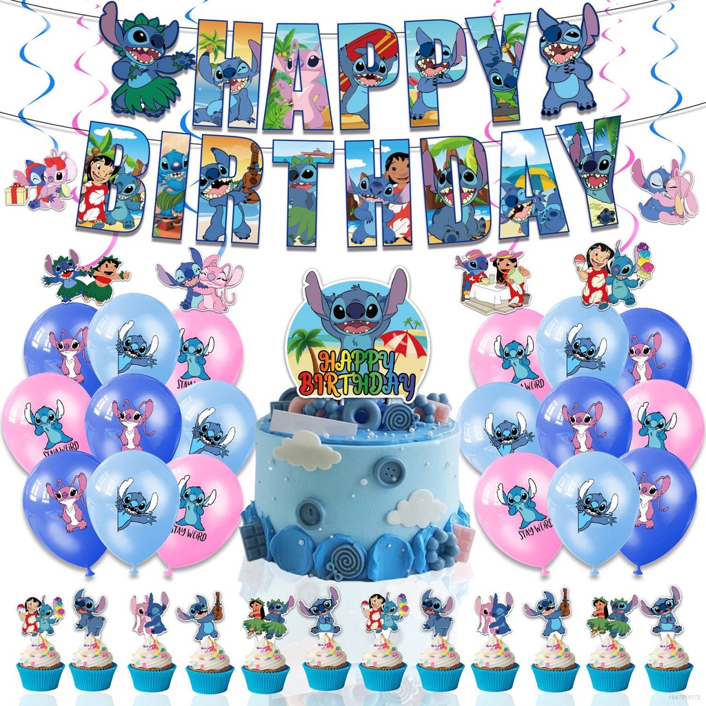 Jason Lilo and Stitch Theme Kids Girl Birthday Party Decor Card Cake ...