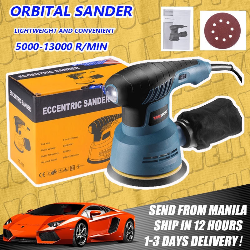Orbital Sander 300W Finish Palm Sander with Dust Bag Paint Wall For