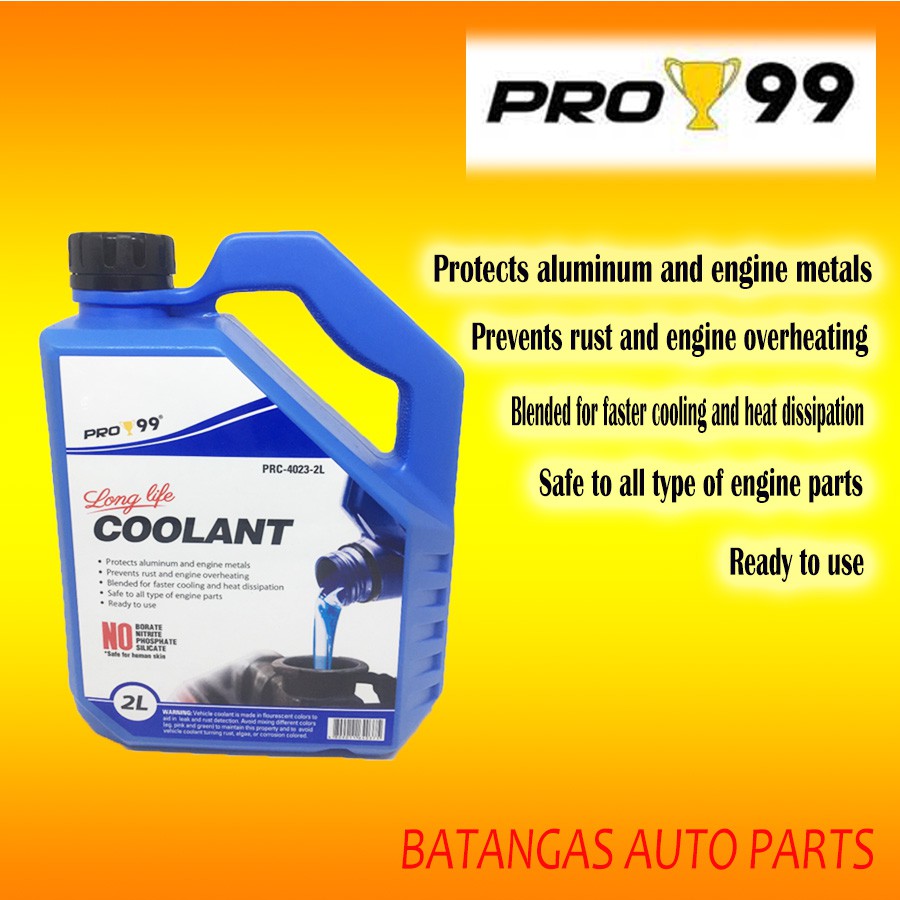 PRO 99 Long Life Radiator Coolant BLUE 2Liter | Shopee Philippines