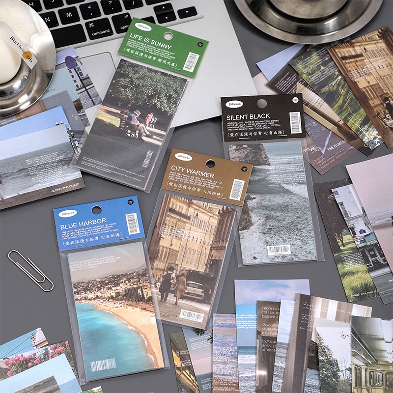 Cdaily|Note Paper ins Landscape Handbook Base Collage Material Message ...