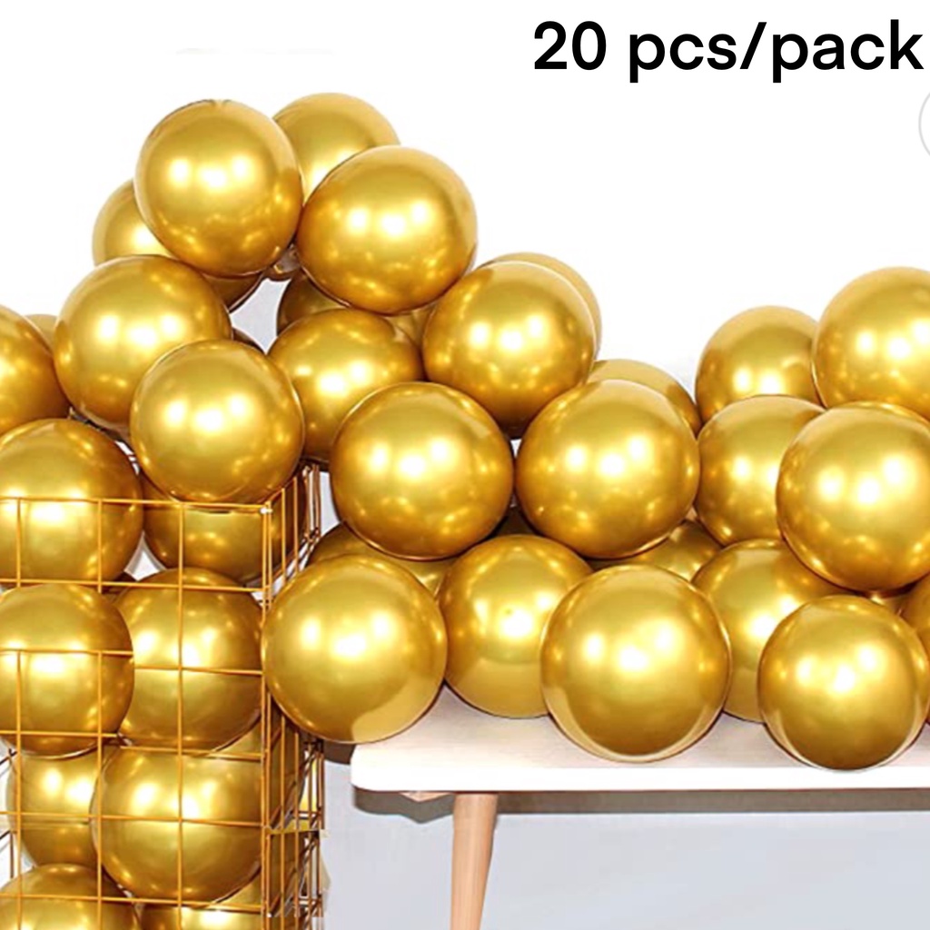 High Quality Chrome Metallic Balloons (20pcs) Extra Shiny Metallic