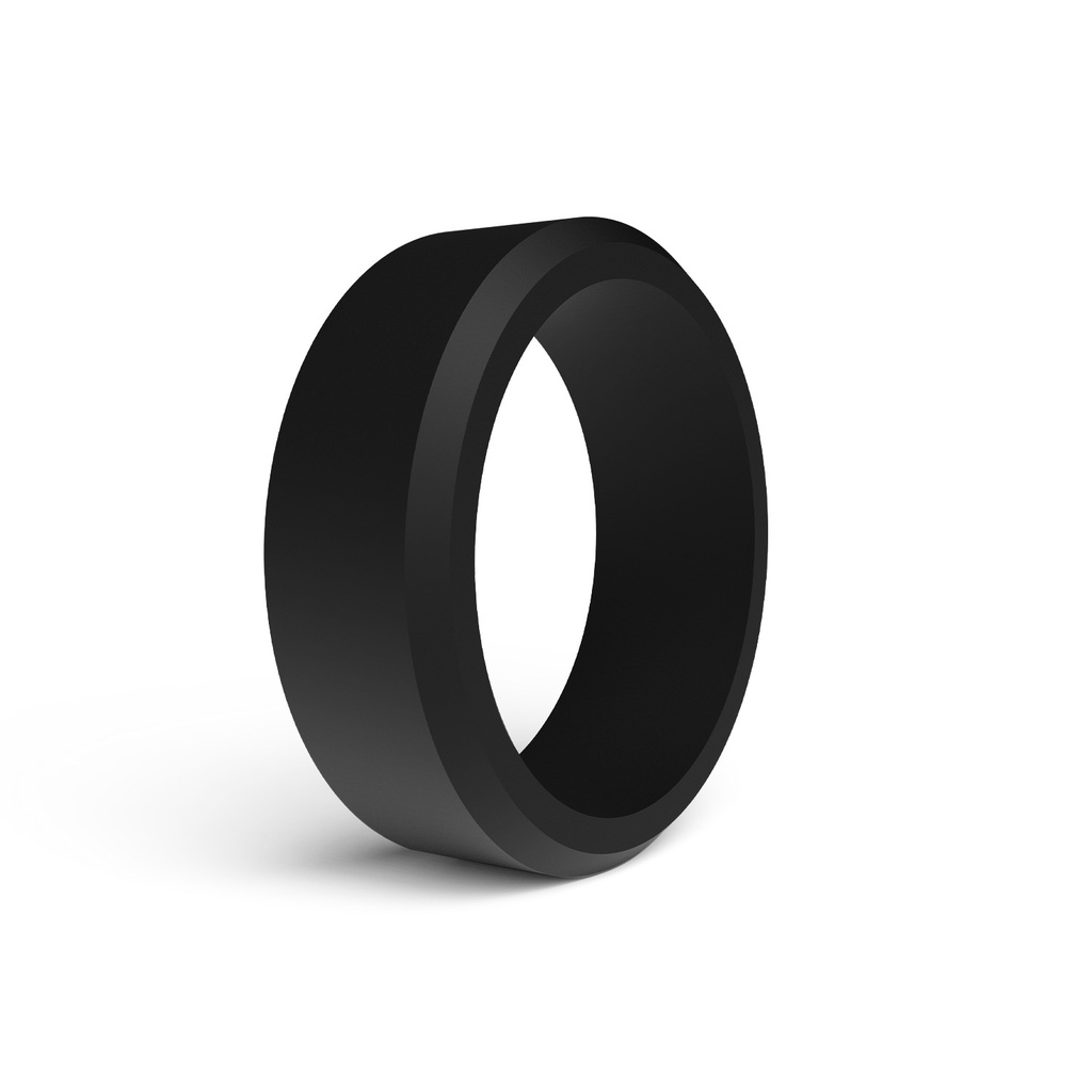 Fasion 8mm Width Sports Silicone Ring Hypoallergenic Soft Finger Ring