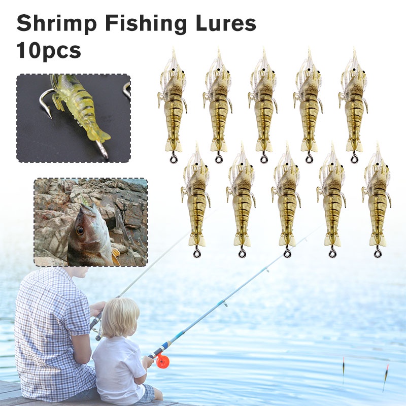 Lucana Live Chemmeen Soft Plastic Shrimp Lure With Jighead | 10 Cm | 17 Gm | 1 Pc Per Pack, मछल