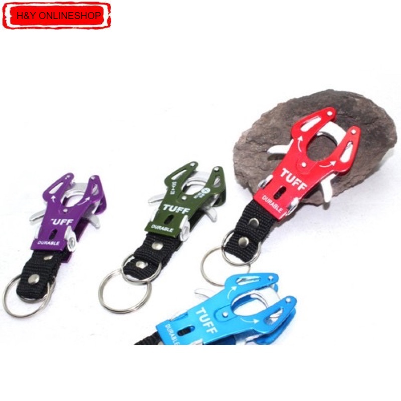 5-Pack Aluminum Alloy Tiger Hook Lock Carabiner Clips – Hiking, Climbing, Keychain, 8kg Load