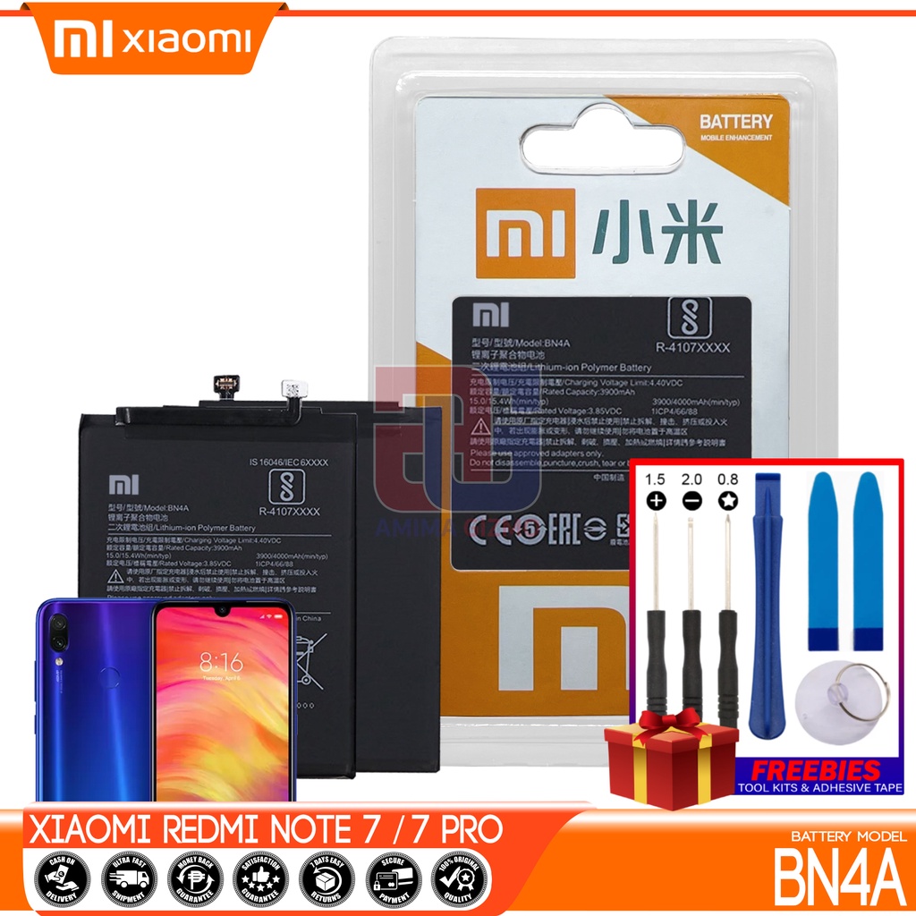 Battery For Xiaomi Redmi Note 7 Model Bn4a Original Quality And Capacity M1901f7g M1901f7h 0800