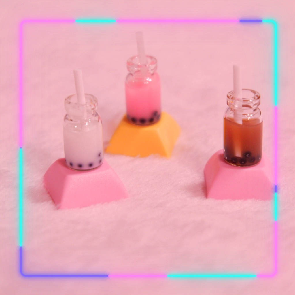 Milk tea Artisan Kawaii Keycaps for Mechanical Keyboard | Shopee ...