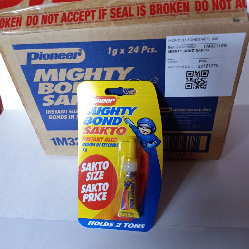 Mighty Bond sakto instant glue (original) 1g | Shopee Philippines