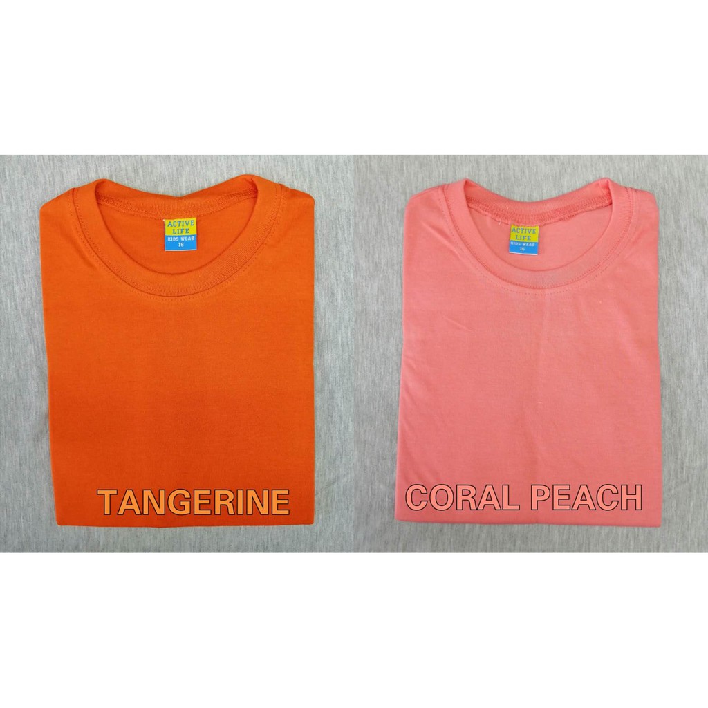 ACTIVE LIFE PLAIN TSHIRT FOR KIDS (COLORED) | Shopee Philippines