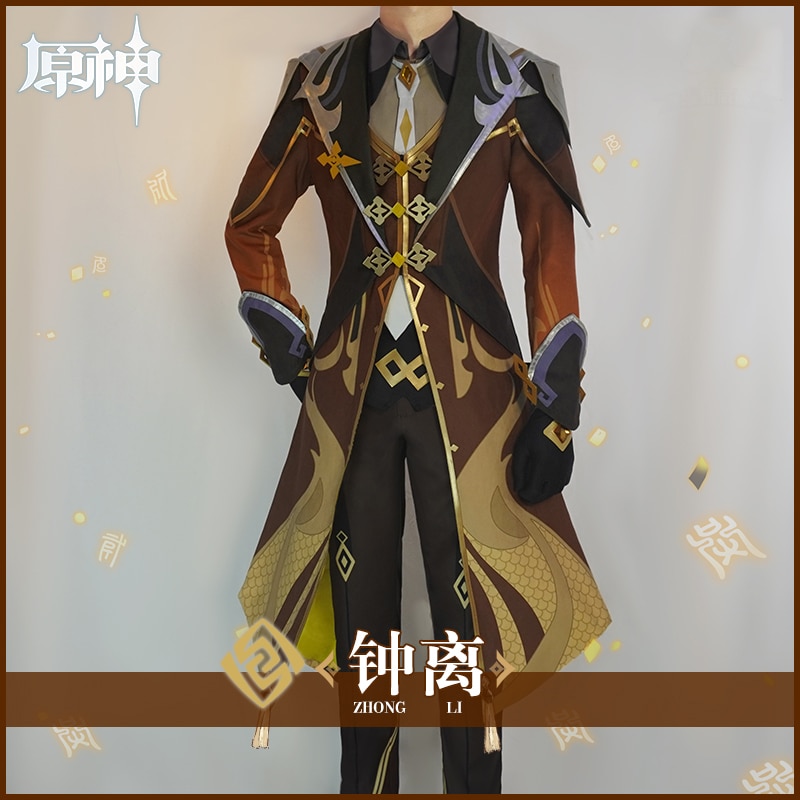 Game Genshin Impact Cosplay Zhongli Costume Zhong Li Cosplay Genshin ...