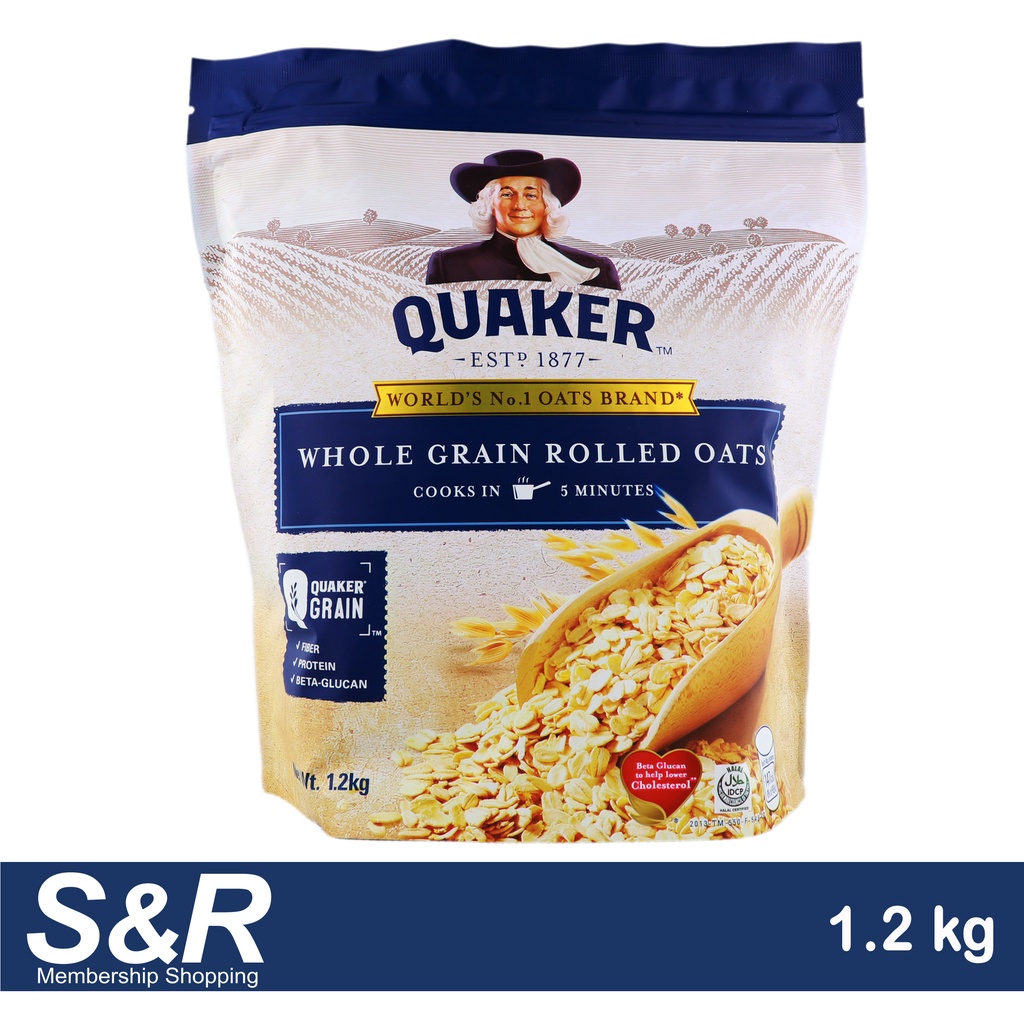 Quaker Whole Grain Rolled Oats 1.2kg | Shopee Philippines