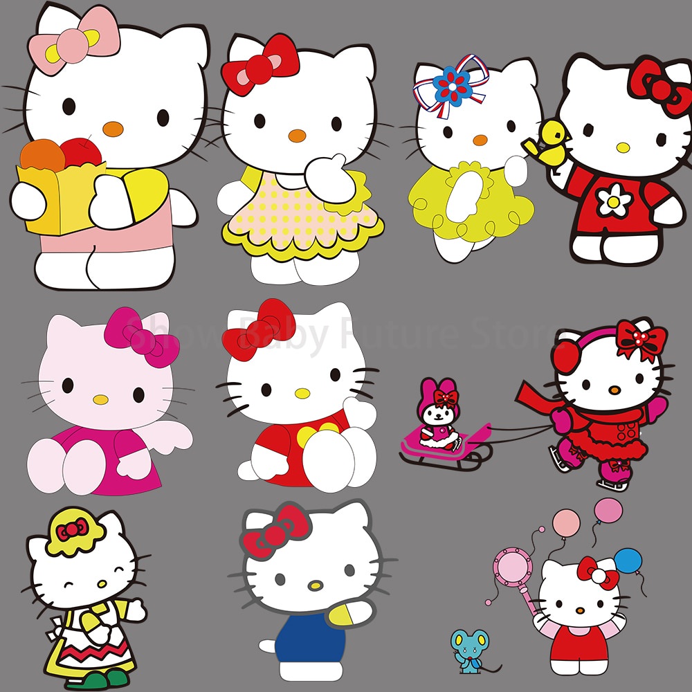 Hello Kitty Cartoon Heat Transfer Heat Transfer Sticker Sticker PVC ...