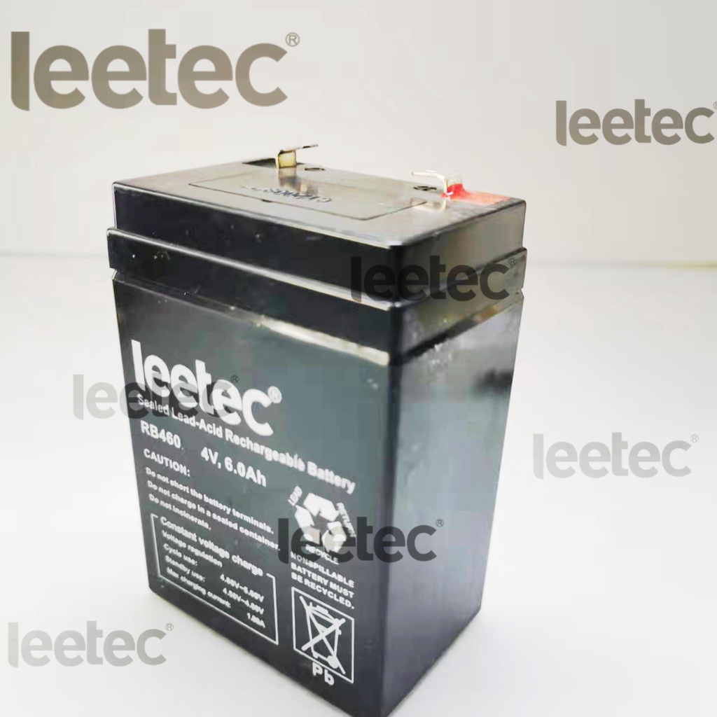 Rechargeable Battery Sealed Lead-Acid 4V 6.0Ah LEETEC RB460 | Shopee ...