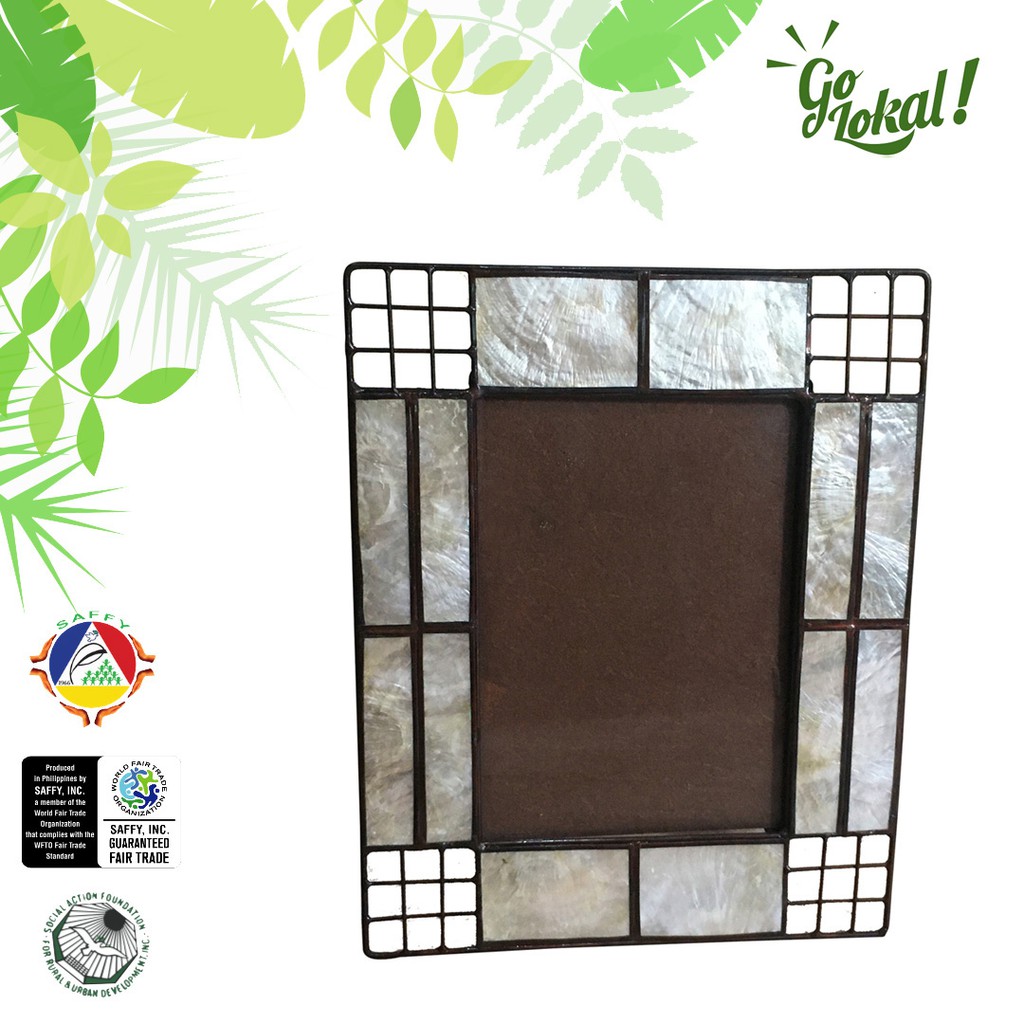 Capiz Picture Frame (Antique Brown) | Shopee Philippines