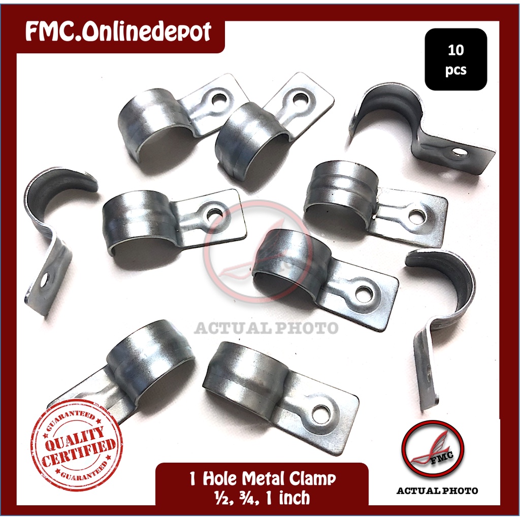 (10 pcs) 1 hole Metal Clamp for conduit strapping 1/2 3/4 1in