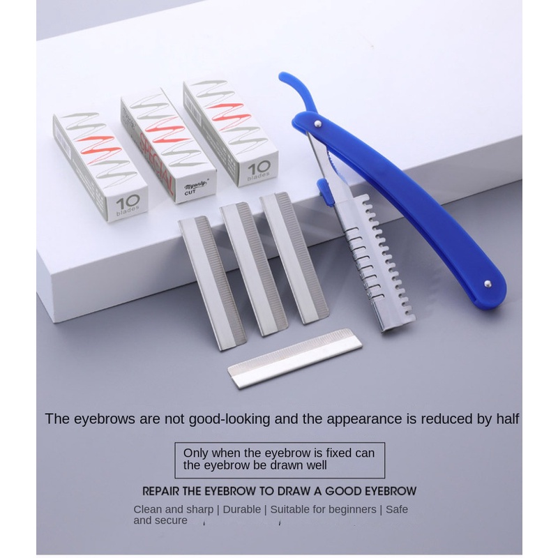 10 pcs Eyebrow Blade /Blade Razor Trimmer/ Shaver Lots Eyebrow Razor ...