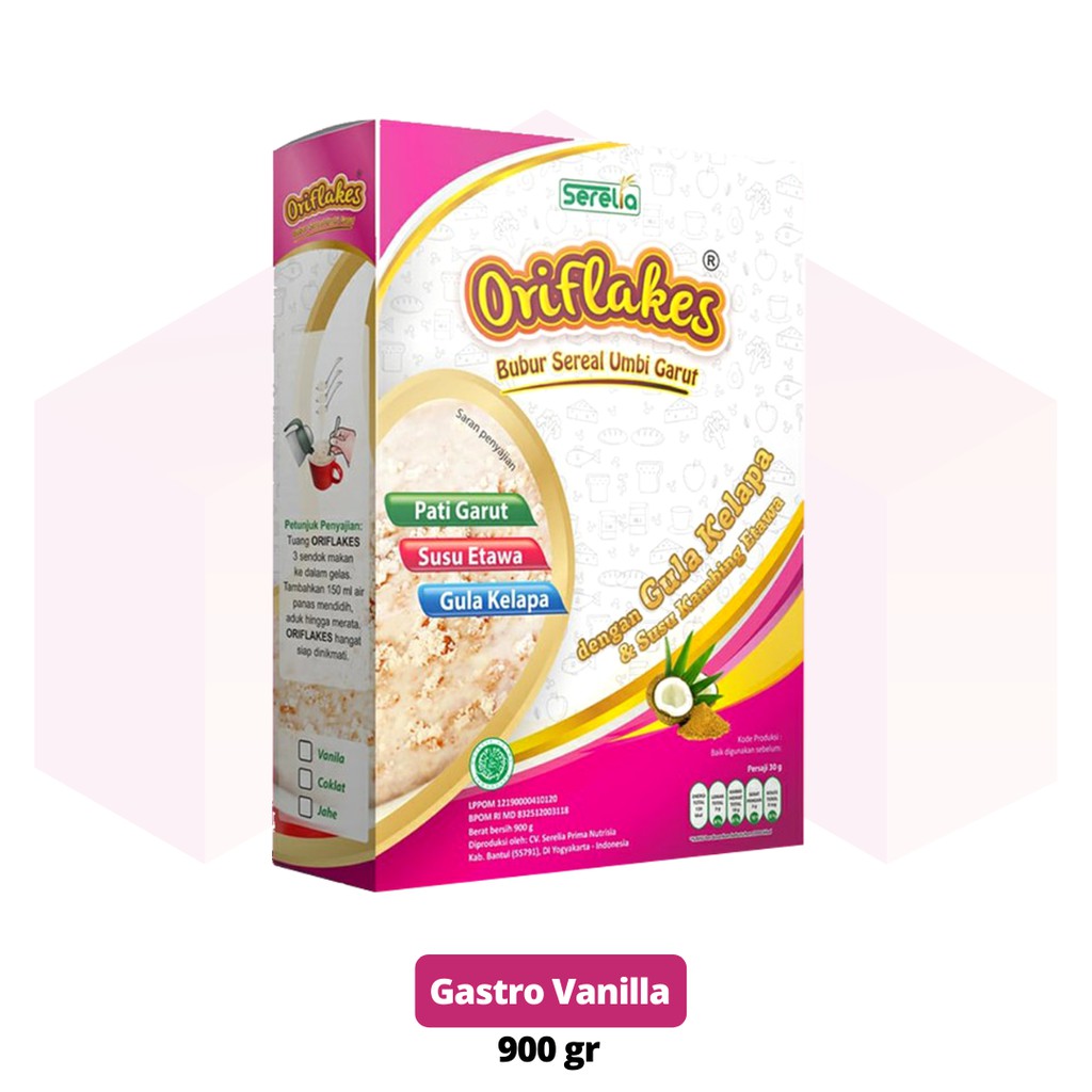 Oriflakes Vanilla garut Tuber Cereal Gastric Ulcer Cereal gastro