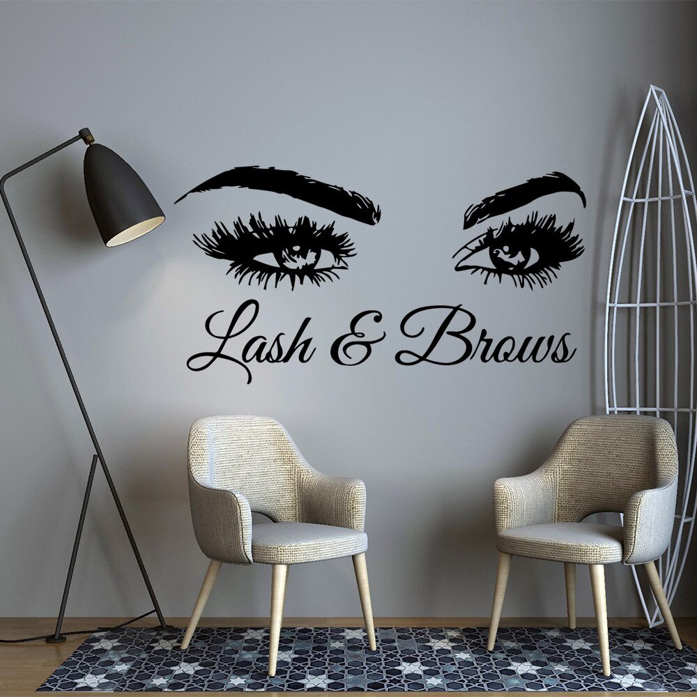 Beauty Salon Eyes Wall Sticker For Bedroom Living Room Decoration Lash ...