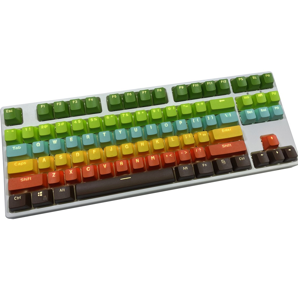 Keycaps, 87 PBT Keys Keycaps Mechanical Keyboard Keycaps Double Backlit ...