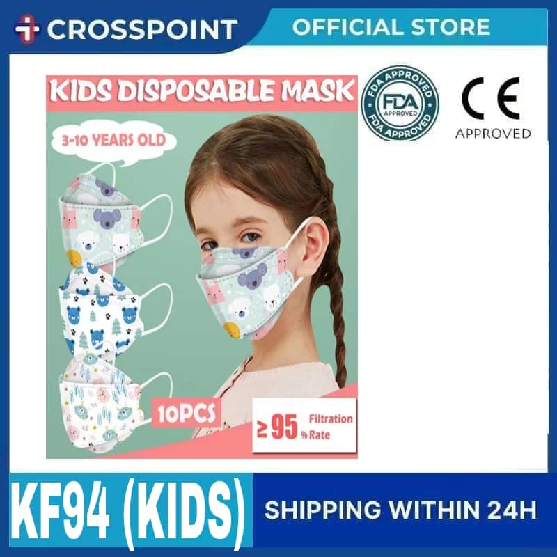 Crosspoint Kf94 Kids Face Mask All Design 10 Pcs | Shopee Philippines