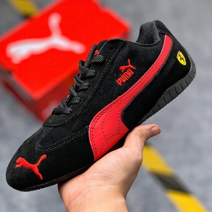 Black and red outlet suede pumas